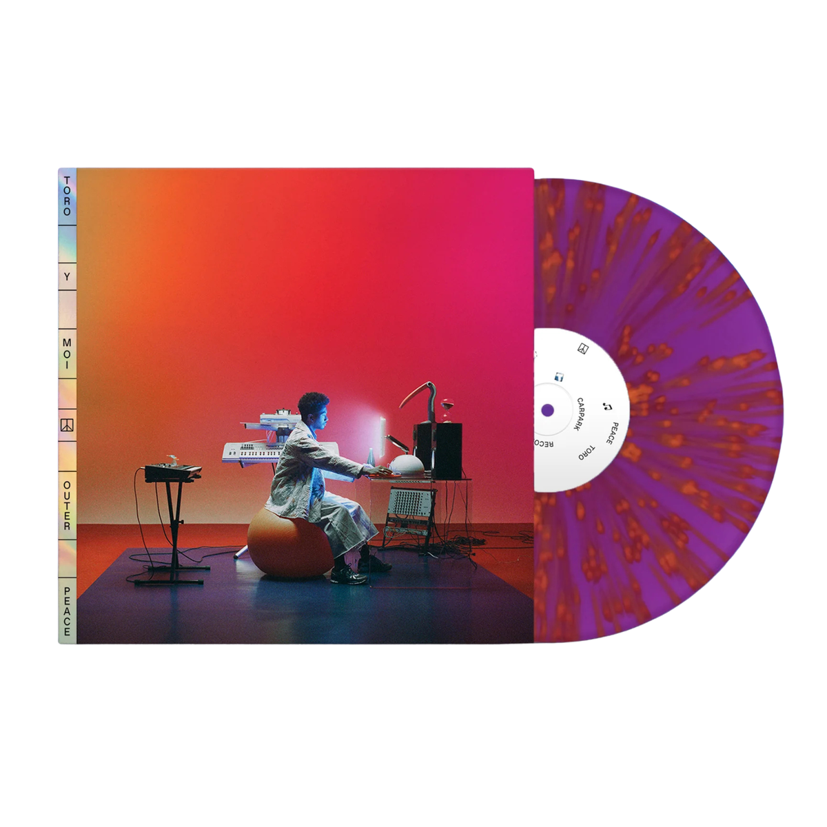 Toro y Moi - 'Outer Peace' LP (Translucent Purple w/ Orange Splatter V