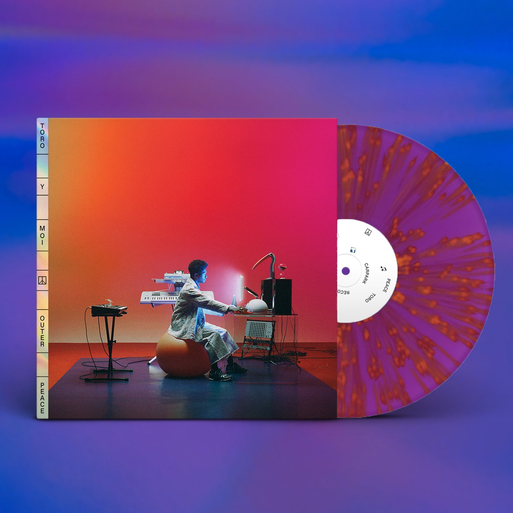 Toro y Moi - 'Outer Peace'  LP (Translucent Purple w/ Orange Splatter Vinyl)