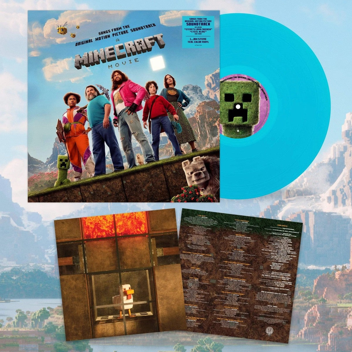 A Minecraft Movie (Songs From The Original Motion Picture Soundtrack) LP ( I... Am Steve Teal Color Vinyl)